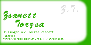 zsanett torzsa business card
